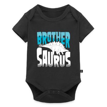 Frère Stegosaurus - Body à manches courtes Premium Bébé - noir - Devant