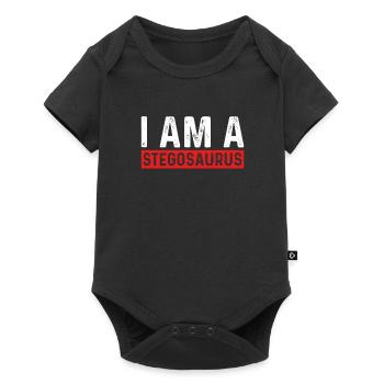 Je suis un stégosaure - Body à manches courtes Premium Bébé - noir - Devant
