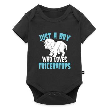 Just a boy who loves Triceratops - Baby Premium short-sleeve bodysuit - black - Front