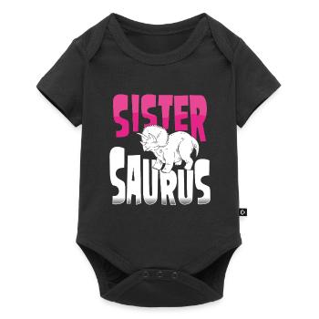 Sœur Triceratops - Body à manches courtes Premium Bébé - noir - Devant