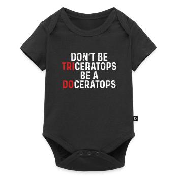 Funny Triceratops - Baby Premium short-sleeve bodysuit - black - Front