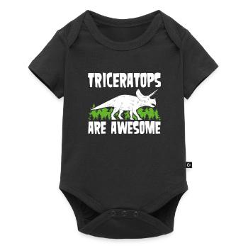 Les tricératops sont fantastiques - Body à manches courtes Premium Bébé - noir - Devant