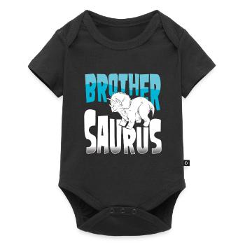 Brother Triceratops - Baby Premium short-sleeve bodysuit - black - Front