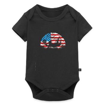 Volleyball player Usa flag - Baby Premium short-sleeve bodysuit - black - Front