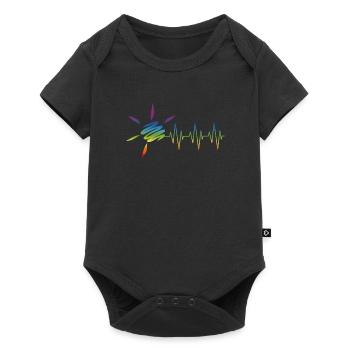 Fréquence du soleil d’été - Body à manches courtes Premium Bébé - noir - Devant