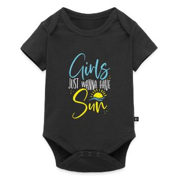 Les filles veulent juste avoir du soleil - Body à manches courtes Premium Bébé - noir - Devant