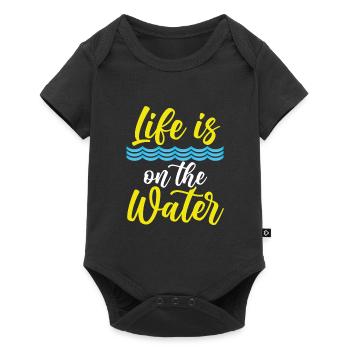 La vie est sur l’eau - Body à manches courtes Premium Bébé - noir - Devant