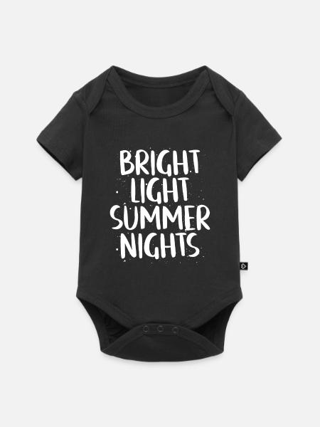 Helle Helle Sommernächte - Baby Premium Kurzarmbody - Schwarz