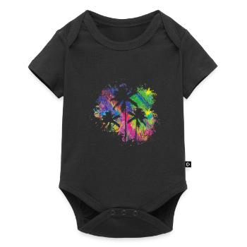 Summer Palms Colorful - Baby Premium short-sleeve bodysuit - black - Front