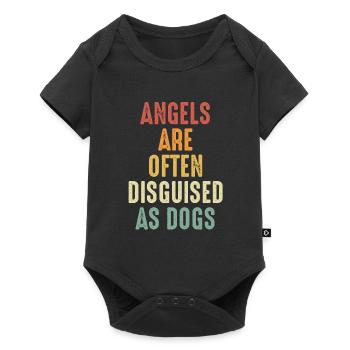 Les anges sont souvent déguisés en chiens - Body à manches courtes Premium Bébé - noir - Devant