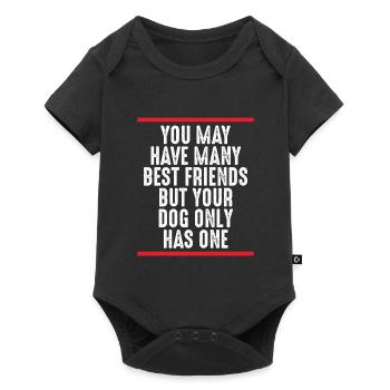 Your dog has a best friend - Baby Premium short-sleeve bodysuit - black - Front