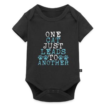 A cat leads only - Baby Premium short-sleeve bodysuit - black - Front