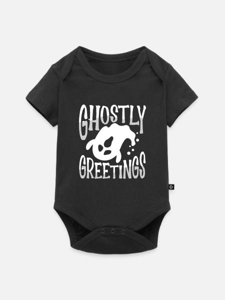 Geisterhafte Grüße - Baby Premium Kurzarmbody - Schwarz