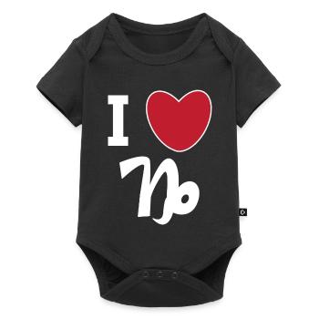 Capricorne Heart Statement Astrologie Superstition - Body à manches courtes Premium Bébé - noir - Devant