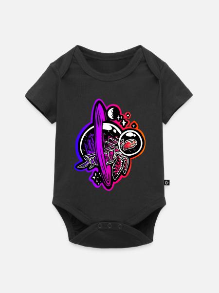 Zeitreisende Schildkröte - Baby Premium Kurzarmbody - Schwarz