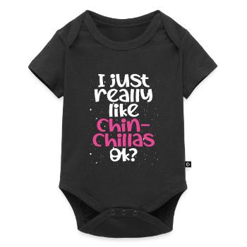 I like chinchillas very much - Baby Premium short-sleeve bodysuit - black - Front