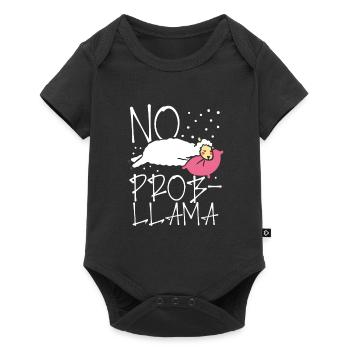 No problem Sweet Llama - Baby Premium short-sleeve bodysuit - black - Front