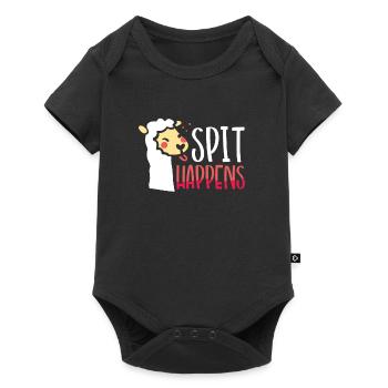 Spit Passes Llama - Baby Premium short-sleeve bodysuit - black - Front