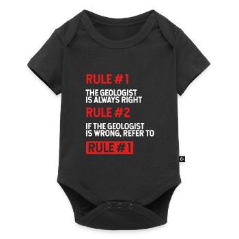 Geologist Rules - Baby Premium short-sleeve bodysuit - black - Front