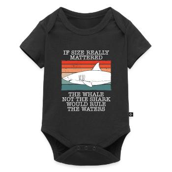 La baleine, pas le requin - Body à manches courtes Premium Bébé - noir - Devant