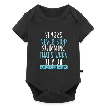 Sharks Never Stop - Baby Premium short-sleeve bodysuit - black - Front