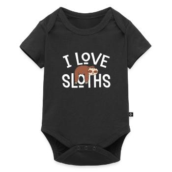 I love sloths - Baby Premium short-sleeve bodysuit - black - Front