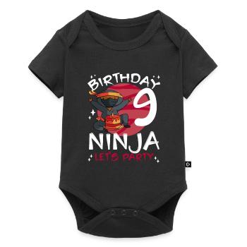 Ninja mignon pour le 9ème anniversaire - Body à manches courtes Premium Bébé - noir - Devant