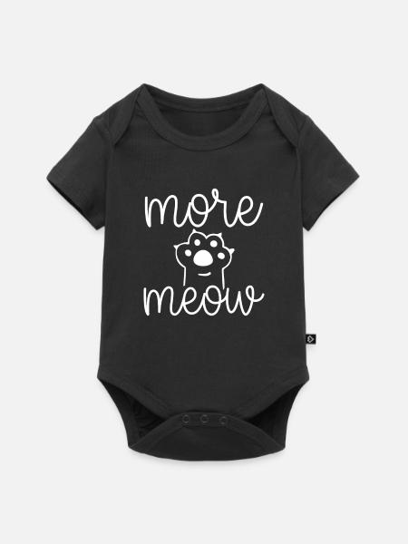 More Meow cat - Baby Premium short-sleeve bodysuit - black