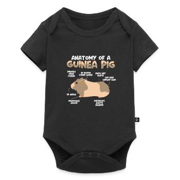 Anatomie d’un cochon d’Inde - Body à manches courtes Premium Bébé - noir - Devant