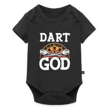 Dartgott Dartscheibe - Baby Premium Kurzarmbody - Schwarz - Vorne