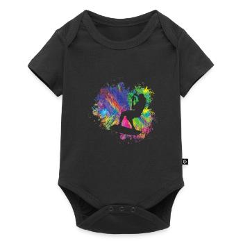 Summer Flying Surfer Colorful - Baby Premium short-sleeve bodysuit - black - Front