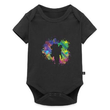 Hiking in summer - Baby Premium short-sleeve bodysuit - black - Front