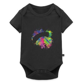 Summer Paraglider Flies Colorful - Baby Premium short-sleeve bodysuit - black - Front