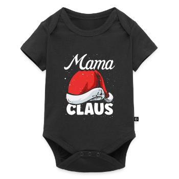 Weihnachtsmann Mama - Baby Premium Kurzarmbody - Schwarz - Vorne