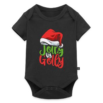Verdammt gut drauf an Weihnachten - Baby Premium Kurzarmbody - Schwarz - Vorne