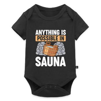 Tout est possible dans le sauna - Body à manches courtes Premium Bébé - noir - Devant