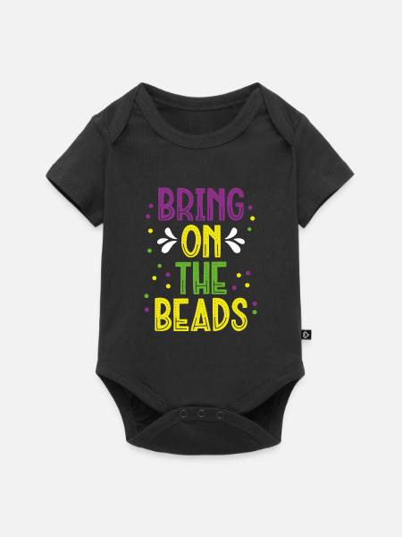 Her mit den Perlen - Baby Premium Kurzarmbody - Schwarz