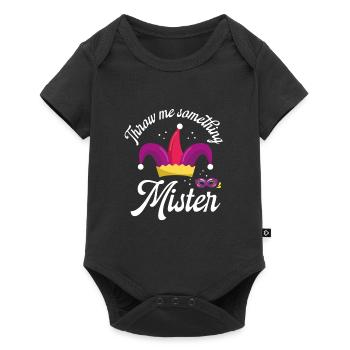Throw something at me, Mister - Baby Premium short-sleeve bodysuit - black - Front