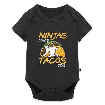 Les ninjas aiment aussi les tacos - Body à manches courtes Premium Bébé - noir - Devant