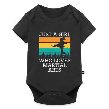 Juste une fille qui aime les arts martiaux - Body à manches courtes Premium Bébé - noir - Devant