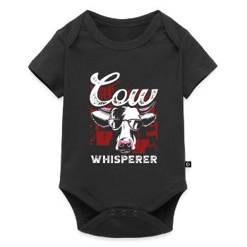 Cool cow whisperer - Baby Premium short-sleeve bodysuit - black - Front