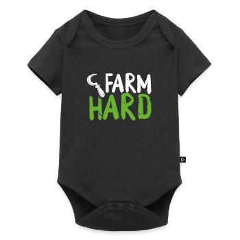 Hard work on the farm - Baby Premium short-sleeve bodysuit - black - Front