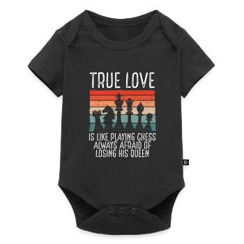 True Love Is Chess Retro - Baby Premium short-sleeve bodysuit - black - Front