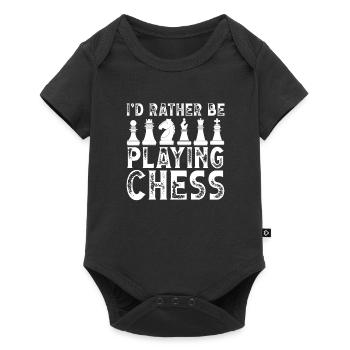 I prefer to play chess - Baby Premium short-sleeve bodysuit - black - Front