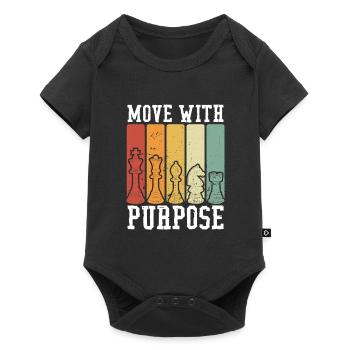 Move in chess on purpose - Baby Premium short-sleeve bodysuit - black - Front