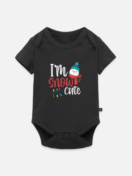 Ich bin Schnee süß - Baby Premium Kurzarmbody - Schwarz