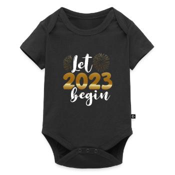 Let 2023 begin - Baby Premium short-sleeve bodysuit - black - Front