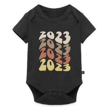 2023 en quatre couleurs - Body à manches courtes Premium Bébé - noir - Devant