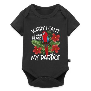 I have plans with my parrot - Baby Premium short-sleeve bodysuit - black - Front