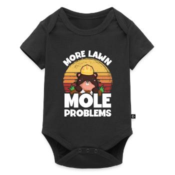 More problems with lawn moles - Baby Premium short-sleeve bodysuit - black - Front